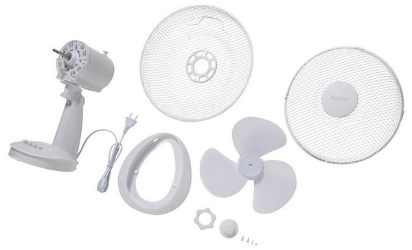 Produktbild: Sygonix Tischventilator 40W (&Oslash; x H) 237mm x 460mm Wei&szlig;