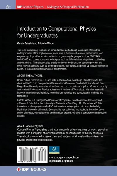 Produktbild: Introduction to Computational Physics for Undergraduates