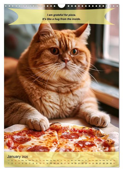 Produktbild: A year of greatfullness with funny animals (Wall Calendar 2026 DIN A3 portrait), CALVENDO 12 Month Wall Calendar