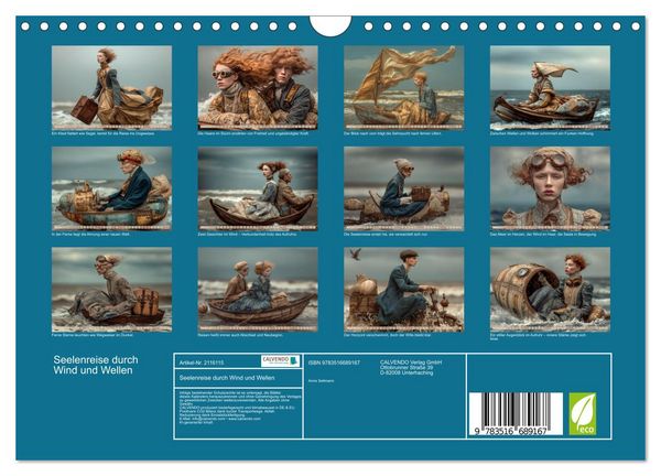 Produktbild: Seelenreise durch Wind und Wellen (Wandkalender 2026 DIN A4 quer), CALVENDO Monatskalender