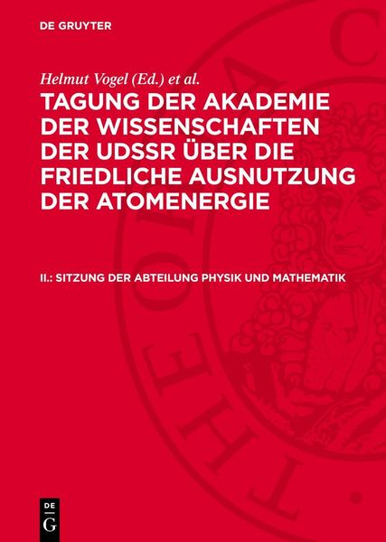 Produktbild: Sitzung der Abteilung Physik und Mathematik