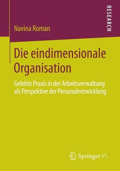 Produktbild: Die eindimensionale Organisation