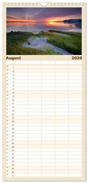 Produktbild: Familienplaner 2026 - Norwegen mit 5 Spalten (Wandkalender, 21 x 45 cm) CALVENDO