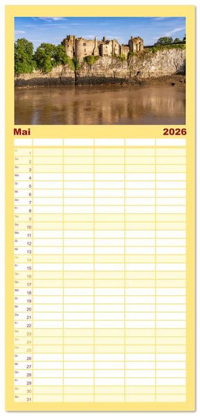 Produktbild: Familienplaner 2026 - Gro&szlig;britannien - Wales mit 5 Spalten (Wandkalender, 21 x 45 cm) CALVENDO