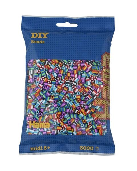Hama Bügelperlen gestreift 6 Versionen 3000 Stück Beutel