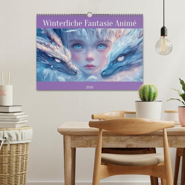 Produktbild: Winterliche Fantasie Anim&eacute; (Wandkalender 2026 DIN A3 quer), CALVENDO Monatskalender