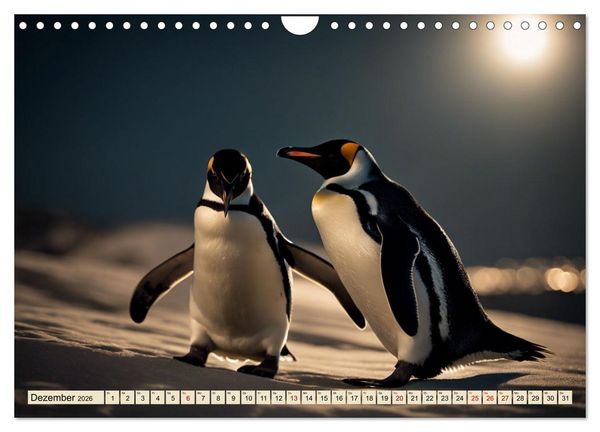 Produktbild: Kaiserpinguine - bezaubernde Fracktr&auml;ger (Wandkalender 2026 DIN A4 quer), CALVENDO Monatskalender