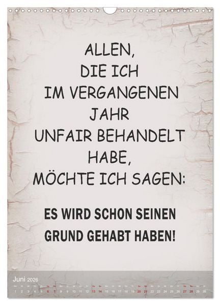 Produktbild: Ziemlich schlecht gelaunt (Wandkalender 2026 DIN A3 hoch), CALVENDO Monatskalender