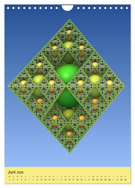 Produktbild: Fraktale Geometrie (Wandkalender 2026 DIN A4 hoch), CALVENDO Monatskalender