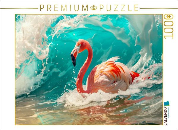 Produktbild: CALVENDO Puzzle Flamingos | 1000 Teile Lege-Gr&ouml;&szlig;e 64x48cm Foto-Puzzle f&uuml;r gl&uuml;ckliche Stunden