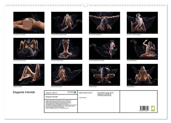 Produktbild: Elegante Intimit&auml;t (Wandkalender 2026 DIN A2 quer), CALVENDO Monatskalender