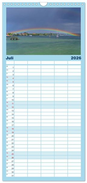 Produktbild: Familienplaner 2026 - Starnberger Seeblicke mit 5 Spalten (Wandkalender, 21 x 45 cm) CALVENDO