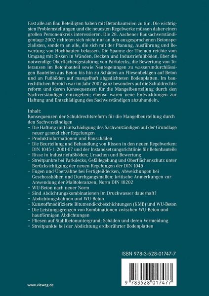 Produktbild: Aachener Bausachverst&auml;ndigentage 2002