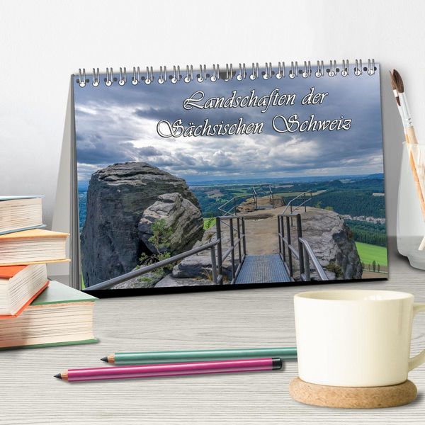 Produktbild: Landschaften der S&auml;chsischen Schweiz (Tischkalender 2026 DIN A5 quer), CALVENDO Monatskalender