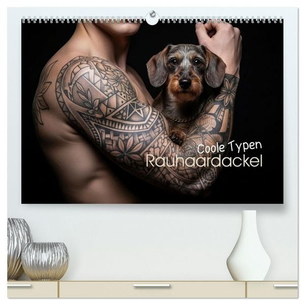 Produktbild: Coole Typen - Rauhaardackel (hochwertiger Premium Wandkalender 2026 DIN A2 quer), Kunstdruck in Hochglanz