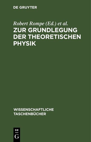 Produktbild: Zur Grundlegung der theoretischen Physik