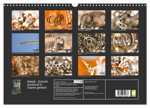 Produktbild: Metall - Schrott kunstvoll in Szene gesetzt (Wandkalender 2026 DIN A3 quer), CALVENDO Monatskalender