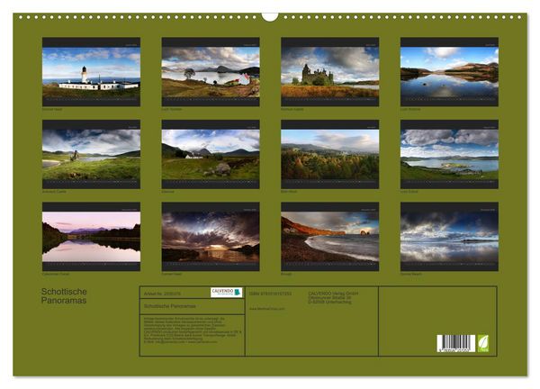 Produktbild: Schottische Panoramas (Wandkalender 2026 DIN A2 quer), CALVENDO Monatskalender
