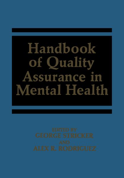 Produktbild: Handbook of Quality Assurance in Mental Health