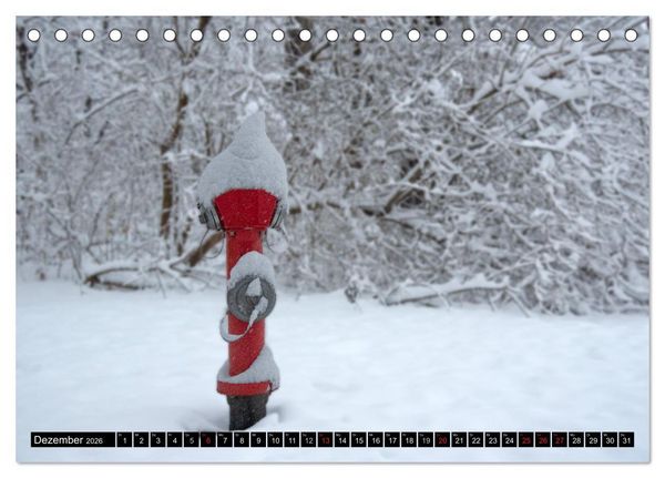 Produktbild: Schwarz - Wei&szlig; - Rot (Tischkalender 2026 DIN A5 quer), CALVENDO Monatskalender