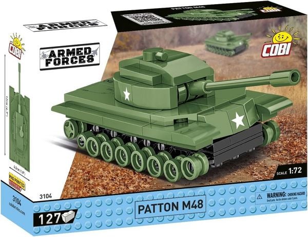 COBI Armed Forces 3104 - Patton M48, Bausatz 1:72, 127 Klemmbausteine