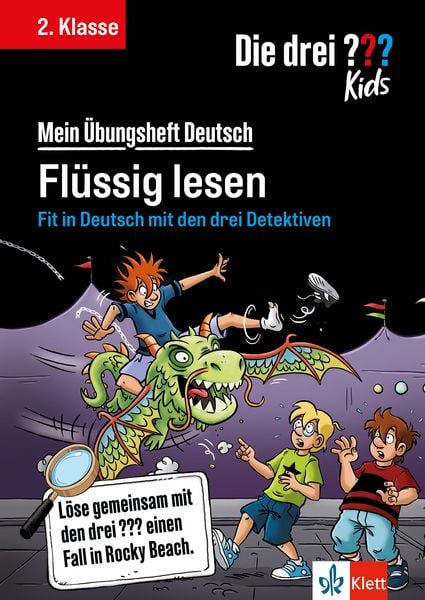 Produktbild: Die drei ??? Kids: Mein &Uuml;bungsheft Deutsch 2. Klasse - Fl&uuml;ssig lesen