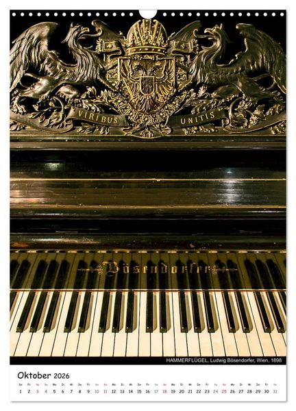 Produktbild: Historische Musikinstrumente (Wandkalender 2026 DIN A3 hoch), CALVENDO Monatskalender