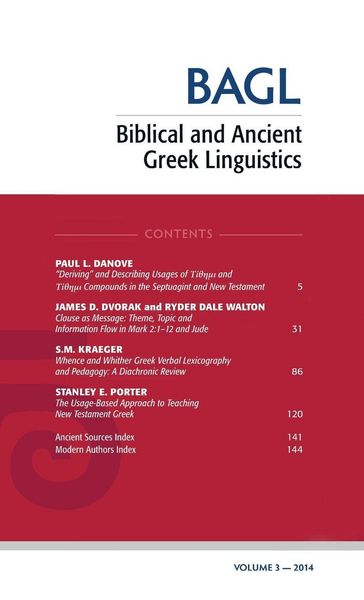Produktbild: Biblical and Ancient Greek Linguistics, Volume 3