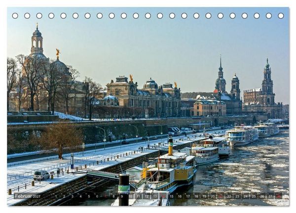 Produktbild: Dresden, ein Jahr an der Elbe (Tischkalender 2027 DIN A5 quer), CALVENDO Monatskalender