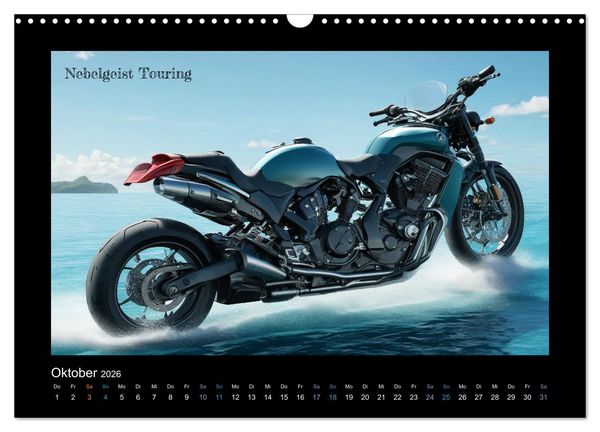 Produktbild: Verr&uuml;ckte 2-Rad Fantasien einer KI (Wandkalender 2026 DIN A3 quer), CALVENDO Monatskalender
