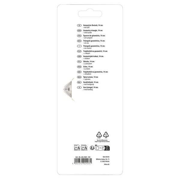 Produktbild: Idena Geodreieck mit Griff 14cm