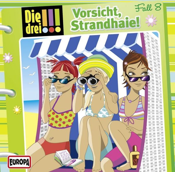 Produktbild: Die drei !!! 08. Vorsicht, Strandhaie (drei Ausrufezeichen)