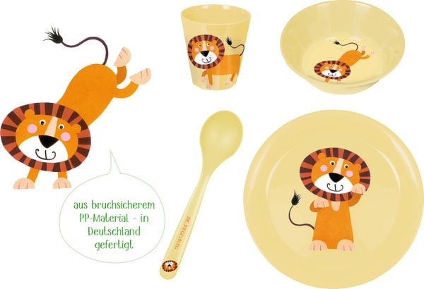 Produktbild: Geschirr Geschenkset L&ouml;we - Freche Rasselbande