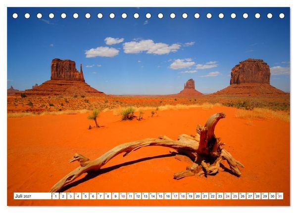 Produktbild: Naturwunder und Nationalparks der amerikanischen Westk&uuml;ste (Tischkalender 2027 DIN A5 quer), CALVENDO Monatskalender
