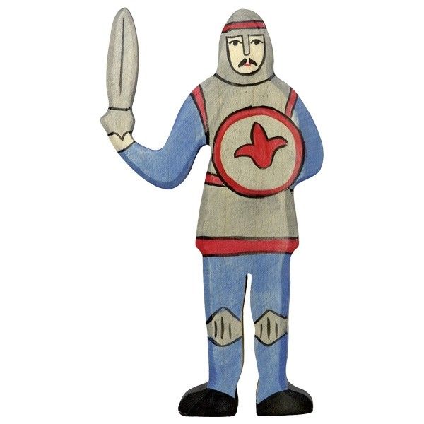 Ritter, kämpfend, blau
