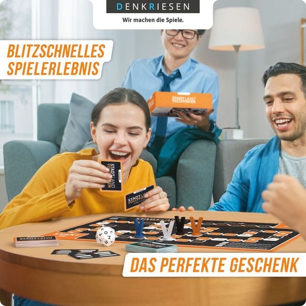 Produktbild: DENKRIESEN - STADT LAND VOLLPFOSTEN&reg; Brettspiel + Junior Erweiterung