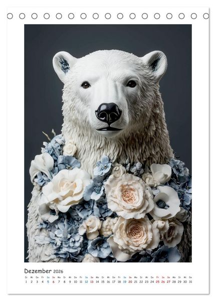 Produktbild: Kunst trifft Natur (Tischkalender 2026 DIN A5 hoch), CALVENDO Monatskalender