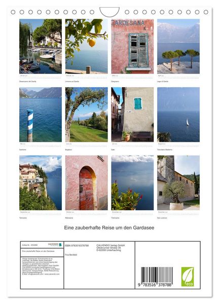 Produktbild: Eine zauberhafte Reise um den Gardasee (Wandkalender 2026 DIN A4 hoch), CALVENDO Monatskalender