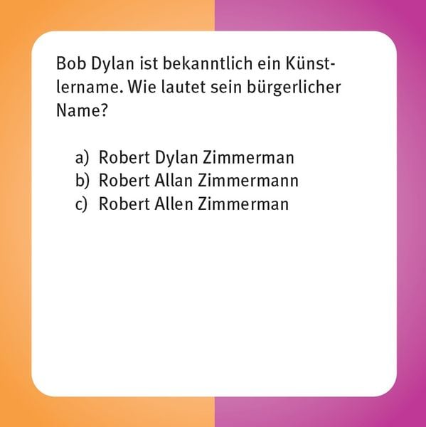Produktbild: Das Bob Dylan-Quiz