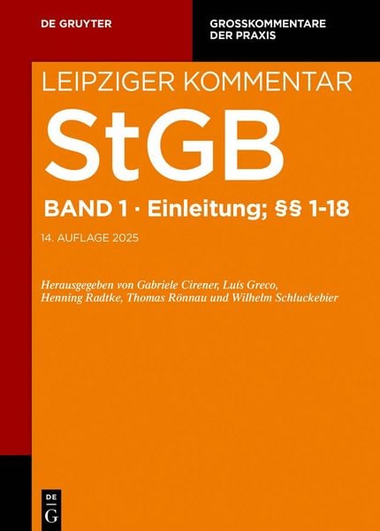 Einleitung; §§ 1–18, Gebundene Ausgabe von , De Gruyter, 9783111108292