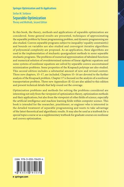 Produktbild: Separable Optimization