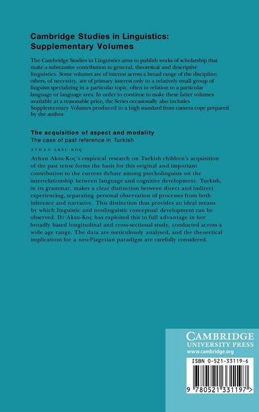Produktbild: The Acquisition of Aspect and Modality