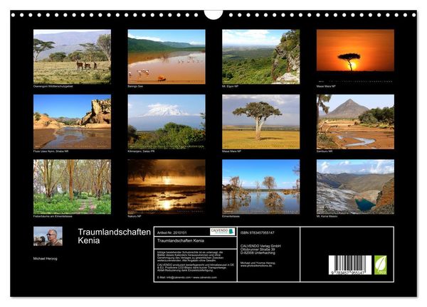 Produktbild: Traumlandschaften Kenia (Wandkalender 2026 DIN A3 quer), CALVENDO Monatskalender