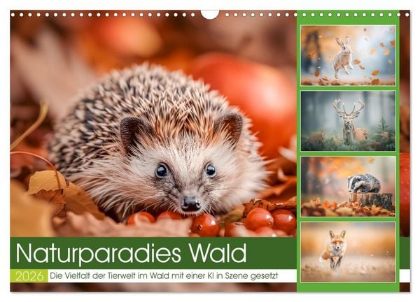 Produktbild: Naturparadies Wald (Wandkalender 2026 DIN A3 quer), CALVENDO Monatskalender