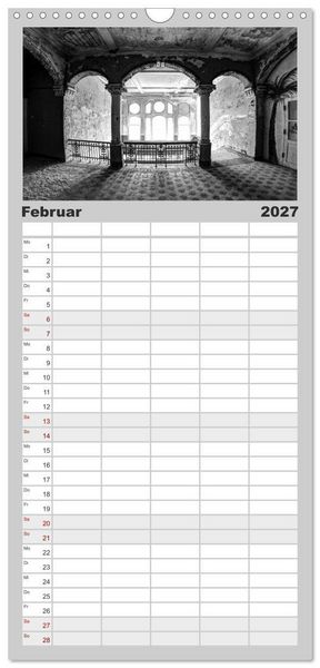 Produktbild: Familienplaner 2027 - Lost Beauty mit 5 Spalten (Wandkalender, 21 x 45 cm) CALVENDO