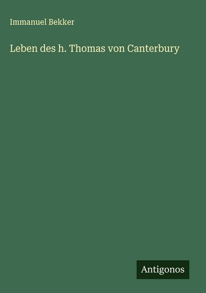 Produktbild: Leben des h. Thomas von Canterbury