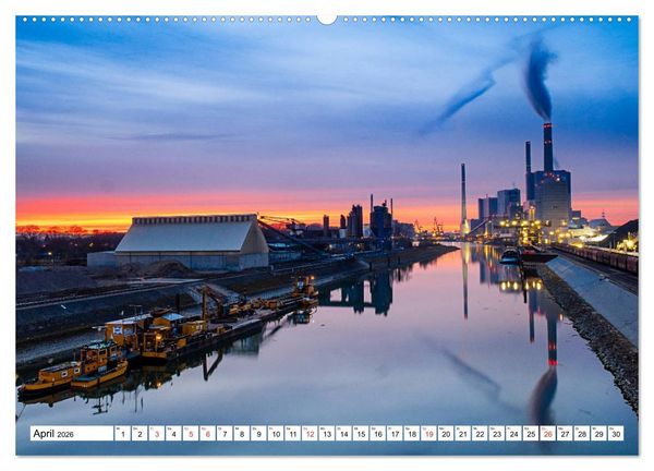Produktbild: Mannheim bei Nacht - Impressionen aus der Quadratestadt (hochwertiger Premium Wandkalender 2026 DIN A2 quer), Kunstdruck in Hochglanz