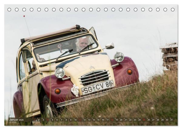 Produktbild: Citro&euml;n 2 CV - Zum Kippen zu schade (Tischkalender 2026 DIN A5 quer), CALVENDO Monatskalender