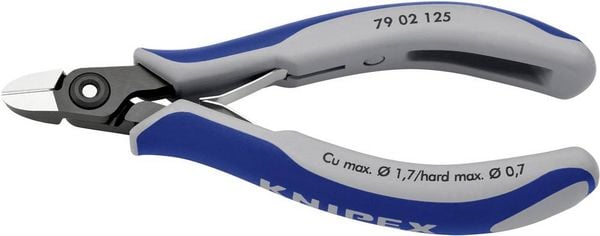 Produktbild: Knipex 79 02 125 Elektronik- u. Feinmechanik Seitenschneider mit Facette 125mm