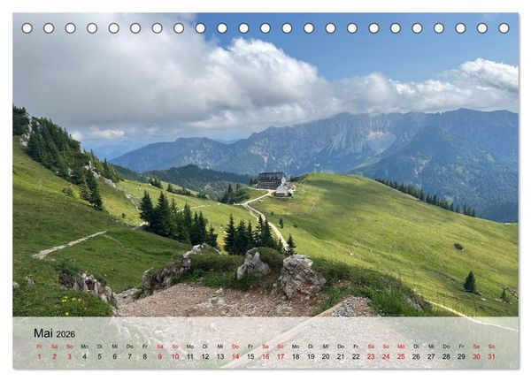 Produktbild: Alpenauszeit - Sch&ouml;ne Orte der Alpen (Tischkalender 2026 DIN A5 quer), CALVENDO Monatskalender